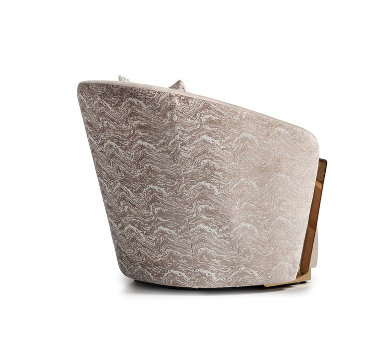 AICO Carmela Accent Chair in Shimmer Ivory - Visions in Furniture (La Mirada, CA)