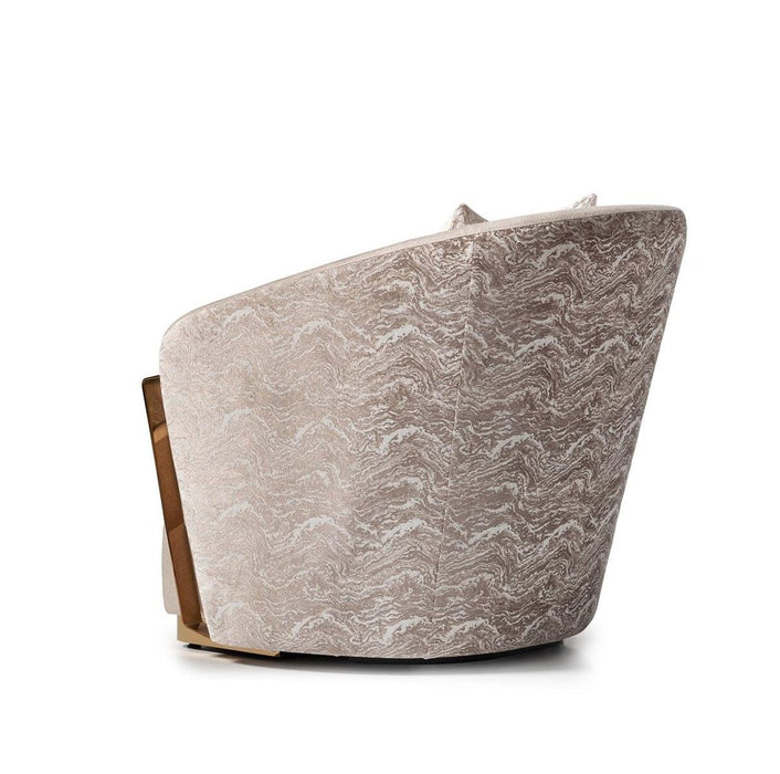 AICO Carmela Accent Chair in Shimmer Ivory - Visions in Furniture (La Mirada, CA)