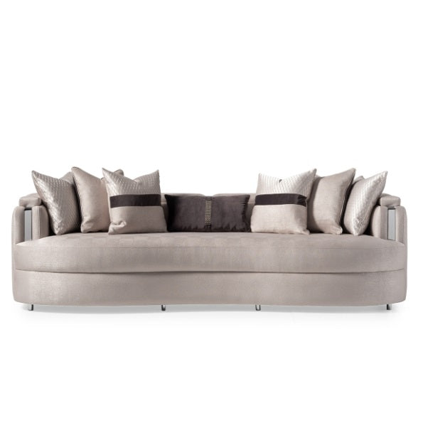 AICO Furniture Carmela Mansion Sofa Zinc in Silver - Visions in Furniture (La Mirada, CA)