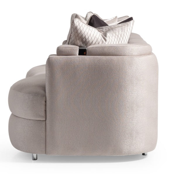 AICO Furniture Carmela Mansion Sofa Zinc in Silver - Visions in Furniture (La Mirada, CA)
