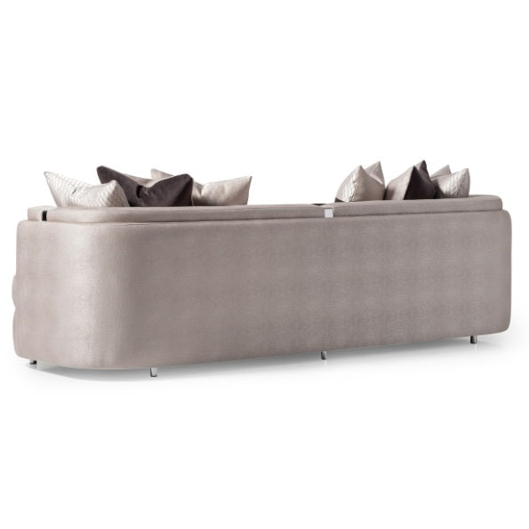 AICO Furniture Carmela Mansion Sofa Zinc in Silver - Visions in Furniture (La Mirada, CA)