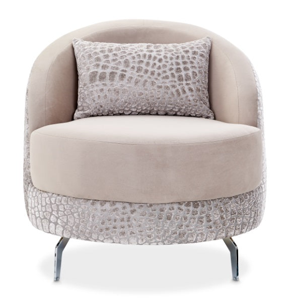 AICO Furniture Dion Chair in Stone/Silver - Visions in Furniture (La Mirada, CA)