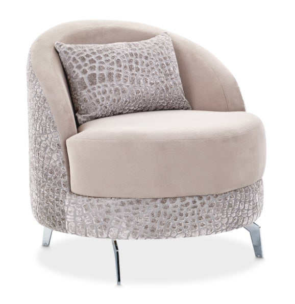 AICO Furniture Dion Chair in Stone/Silver - Visions in Furniture (La Mirada, CA)