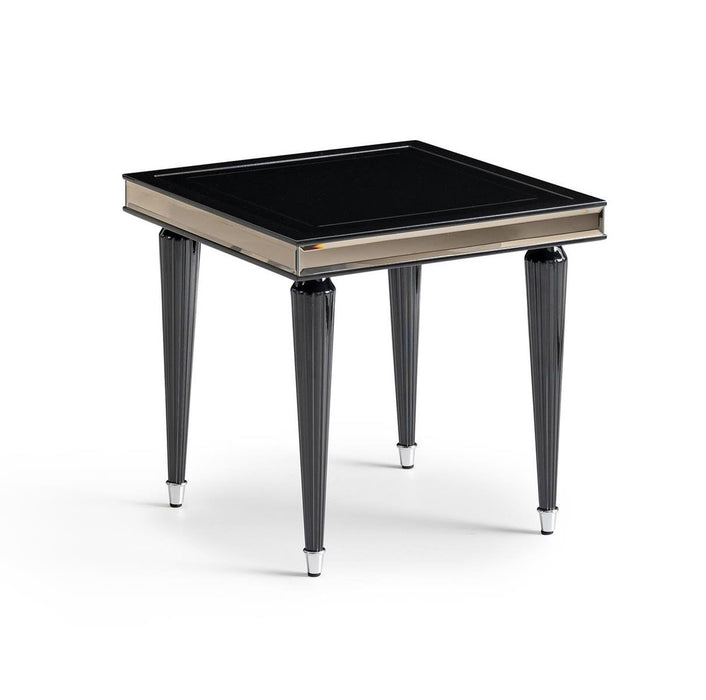 AICO La Francaise Side Table in Black Ice - Visions in Furniture (La Mirada, CA)