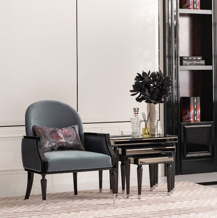 AICO La Francaise Nesting Tables in Black Ice - Visions in Furniture (La Mirada, CA)
