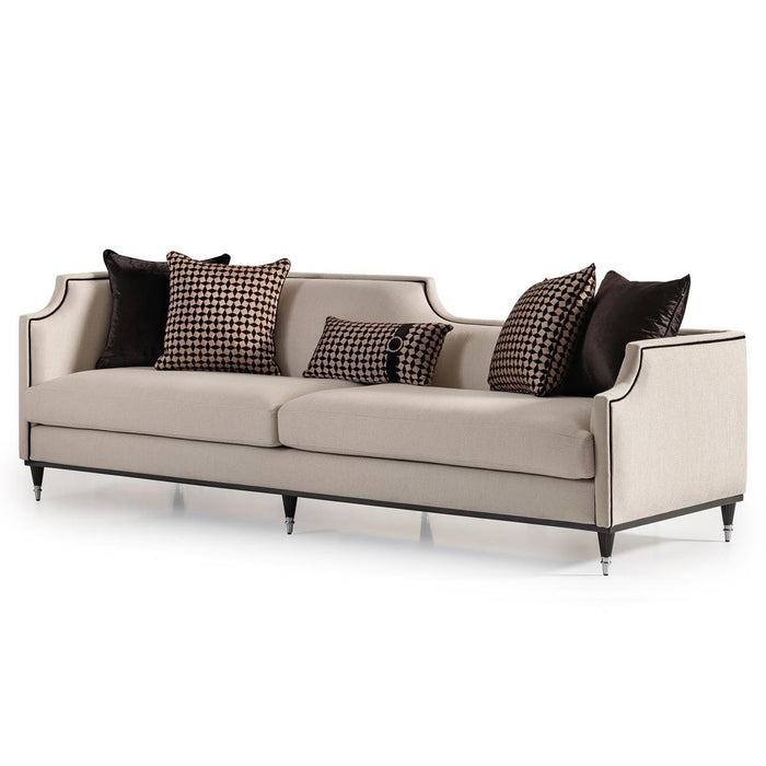 AICO La Francaise Mansion Sofa in Cafe/Black - Visions in Furniture (La Mirada, CA)