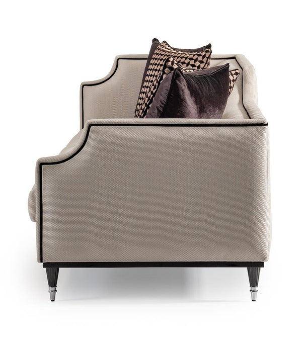 AICO La Francaise Mansion Sofa in Cafe/Black - Visions in Furniture (La Mirada, CA)
