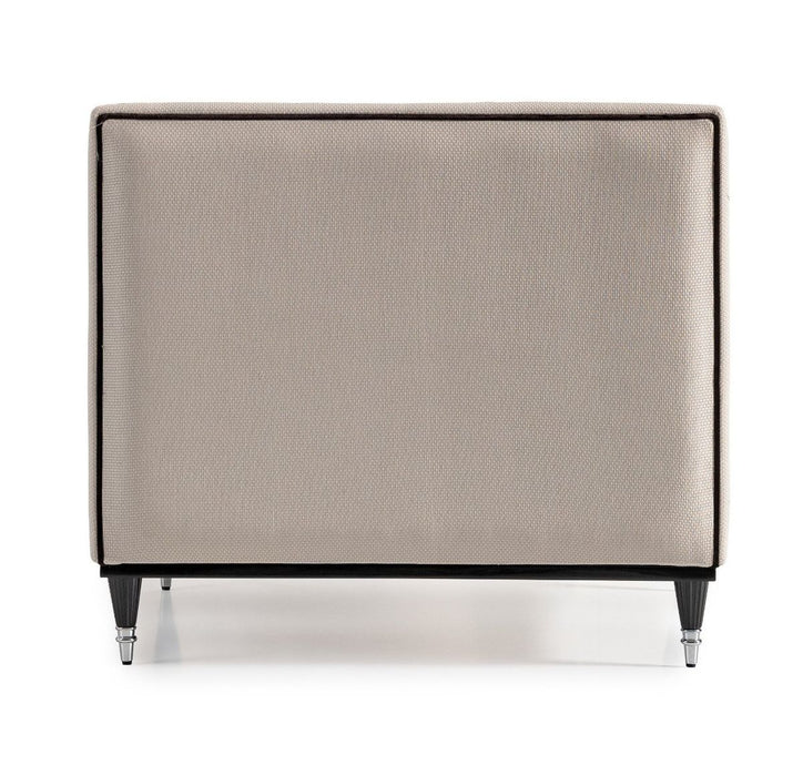 AICO La Francaise Armless Chair in Cafe/Black - Visions in Furniture (La Mirada, CA)