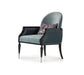 AICO La Francaise Accent Chair in Azure/Black - Visions in Furniture (La Mirada, CA)