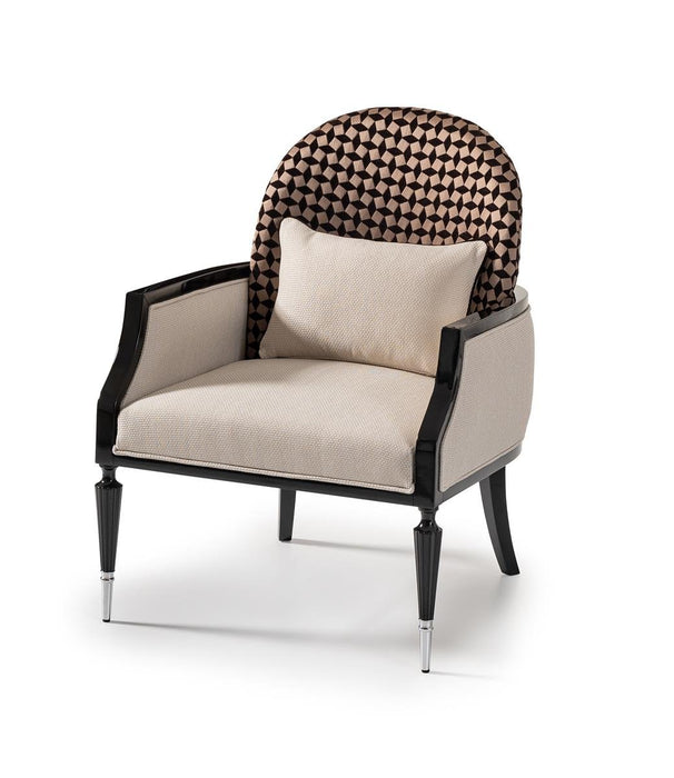 AICO La Francaise Accent Chair in Cafe/Black - Visions in Furniture (La Mirada, CA)