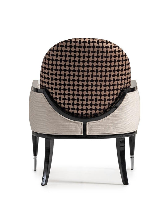 AICO La Francaise Accent Chair in Cafe/Black - Visions in Furniture (La Mirada, CA)