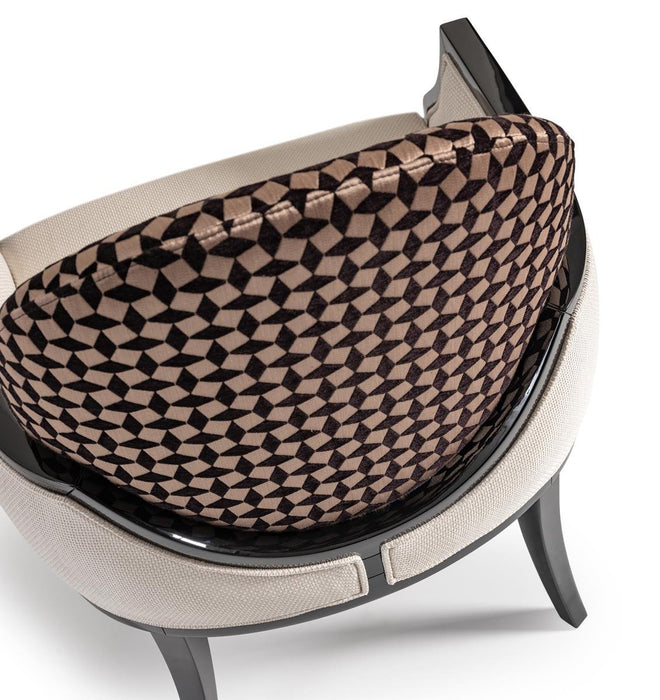 AICO La Francaise Accent Chair in Cafe/Black - Visions in Furniture (La Mirada, CA)