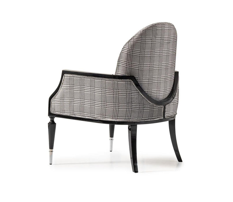 AICO La Francaise Accent Chair in Domino/Black - Visions in Furniture (La Mirada, CA)