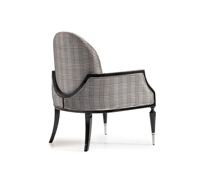 AICO La Francaise Accent Chair in Domino/Black - Visions in Furniture (La Mirada, CA)