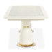 AICO Furniture Lisbon Double Pedestal Dining Table in Silken Matte Cream - Visions in Furniture (La Mirada, CA)