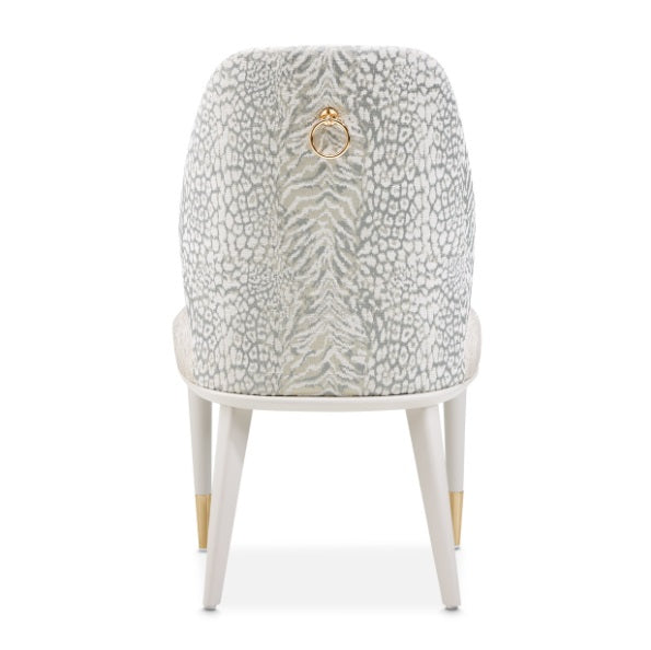 AICO Furniture Lisbon Side Chair in Silken Matte Cream - Visions in Furniture (La Mirada, CA)