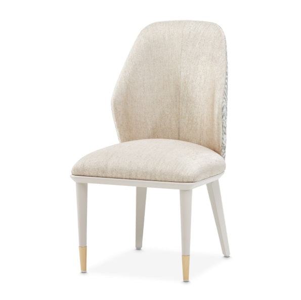 AICO Furniture Lisbon Side Chair in Silken Matte Cream - Visions in Furniture (La Mirada, CA)