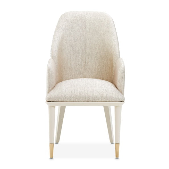 AICO Furniture Lisbon Arm Chair in Silken Matte Cream - Visions in Furniture (La Mirada, CA)