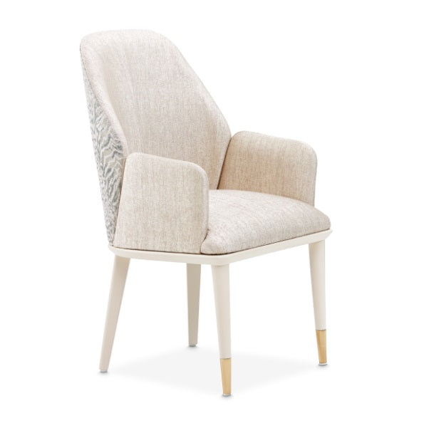 AICO Furniture Lisbon Arm Chair in Silken Matte Cream - Visions in Furniture (La Mirada, CA)