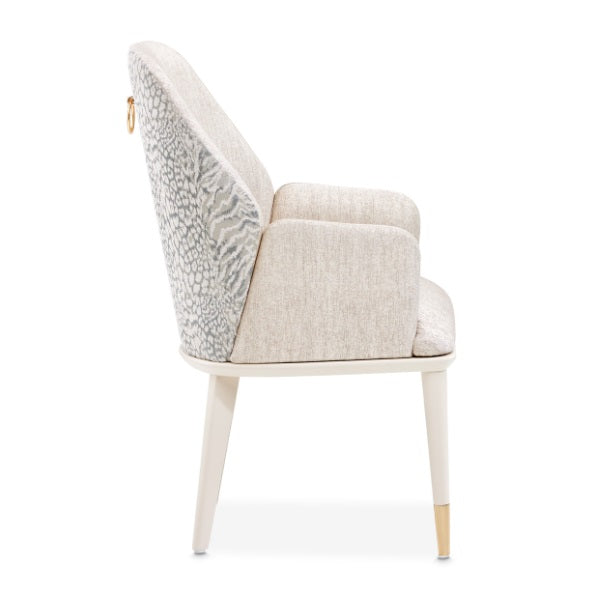 AICO Furniture Lisbon Arm Chair in Silken Matte Cream - Visions in Furniture (La Mirada, CA)