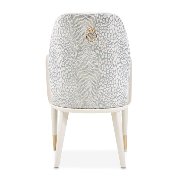 AICO Furniture Lisbon Arm Chair in Silken Matte Cream - Visions in Furniture (La Mirada, CA)