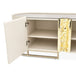AICO Furniture Lisbon Media Cabinet in Silken Cream Bronze - Visions in Furniture (La Mirada, CA)