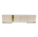 AICO Furniture Lisbon Media Cabinet in Silken Cream Bronze - Visions in Furniture (La Mirada, CA)