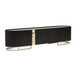 AICO Furniture Lisbon Media Cabinet in Silken Matte Black - Visions in Furniture (La Mirada, CA)
