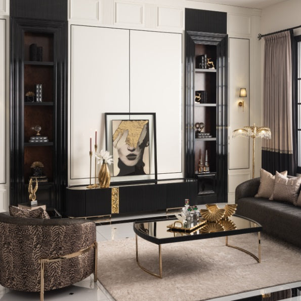 AICO Furniture Lisbon Cocktail Table in Silken Matte Black - Visions in Furniture (La Mirada, CA)