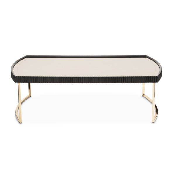 AICO Furniture Lisbon Cocktail Table in Silken Matte Black - Visions in Furniture (La Mirada, CA)