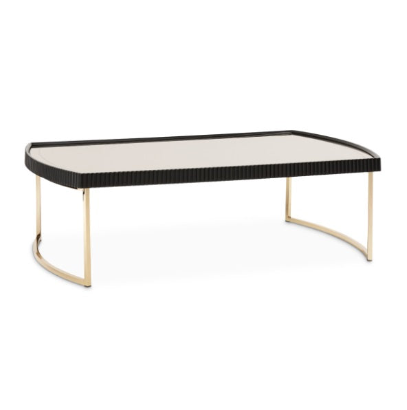 AICO Furniture Lisbon Cocktail Table in Silken Matte Black - Visions in Furniture (La Mirada, CA)
