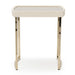 AICO Furniture Lisbon Side Table in Silken Matte Cream - Visions in Furniture (La Mirada, CA)