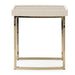 AICO Furniture Lisbon Side Table in Silken Matte Cream - Visions in Furniture (La Mirada, CA)