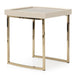 AICO Furniture Lisbon Side Table in Silken Matte Cream - Visions in Furniture (La Mirada, CA)