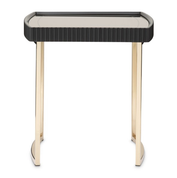 AICO Furniture Lisbon Side Table in Silken Matte Black - Visions in Furniture (La Mirada, CA)