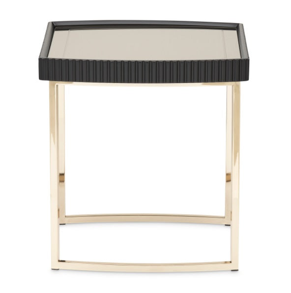 AICO Furniture Lisbon Side Table in Silken Matte Black - Visions in Furniture (La Mirada, CA)