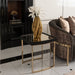 AICO Furniture Lisbon Side Table in Silken Matte Black - Visions in Furniture (La Mirada, CA)