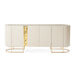 AICO Furniture Lisbon Console Table in Silken Matte Cream - Visions in Furniture (La Mirada, CA)