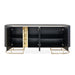 AICO Furniture Lisbon Console Table in Silken Matte Black - Visions in Furniture (La Mirada, CA)