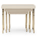 AICO Lisbon Nesting Tables in Silken Matte Cream - Visions in Furniture (La Mirada, CA)