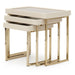 AICO Lisbon Nesting Tables in Silken Matte Cream - Visions in Furniture (La Mirada, CA)