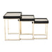 AICO Furniture Lisbon Nesting Table in Silken Matte Black - Visions in Furniture (La Mirada, CA)