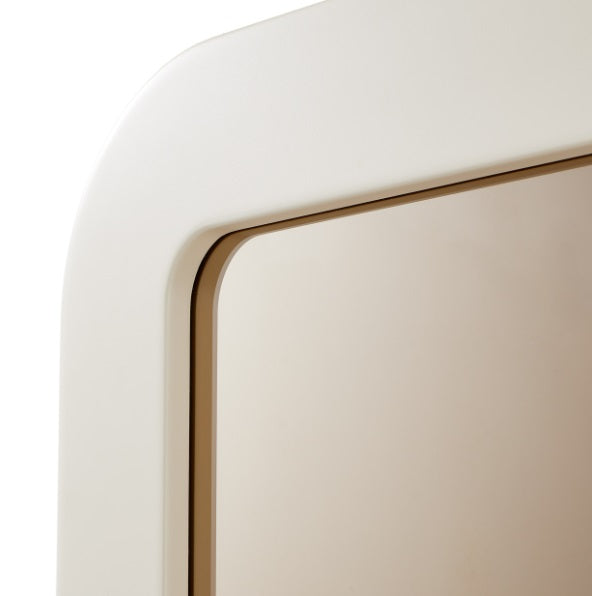 AICO Furniture Wall Mirror in Silken Matte Cream - Visions in Furniture (La Mirada, CA)