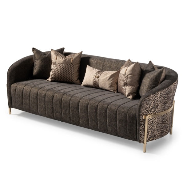 AICO Furniture Lisbon Sofa in Onyx Gold - Visions in Furniture (La Mirada, CA)