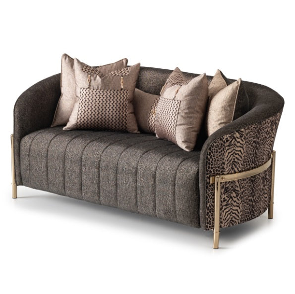 AICO Furniture Lisbon Loveseat in Onyx Gold - Visions in Furniture (La Mirada, CA)