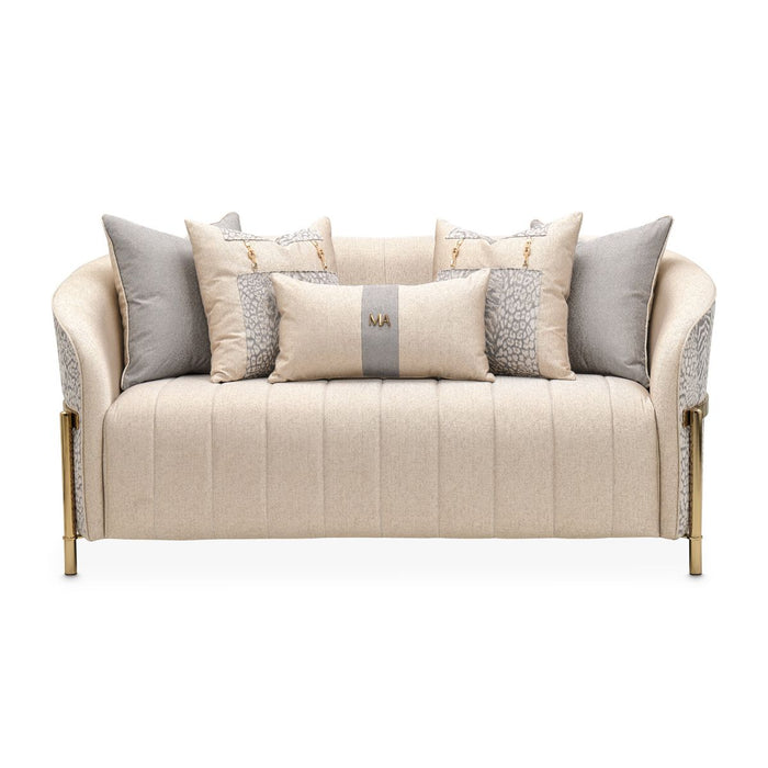 AICO Lisbon Loveseat in Opal Gold - Visions in Furniture (La Mirada, CA)