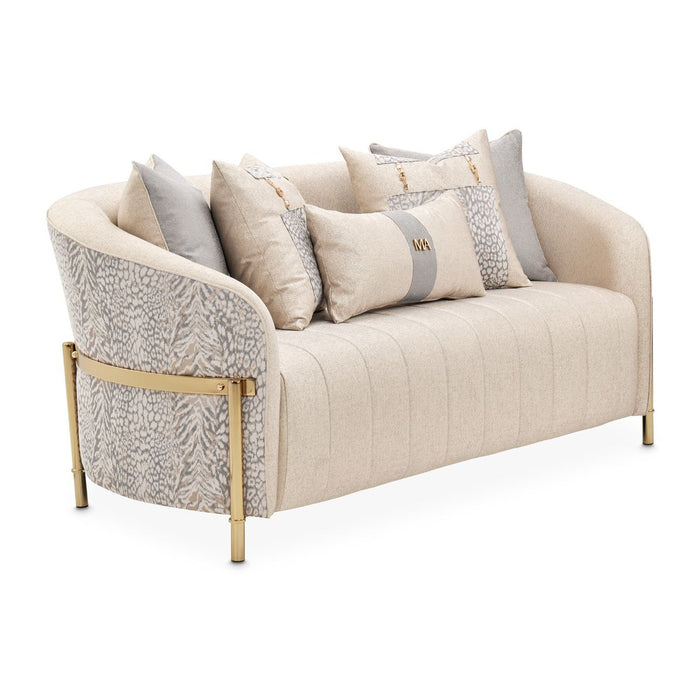 AICO Lisbon Loveseat in Opal Gold - Visions in Furniture (La Mirada, CA)