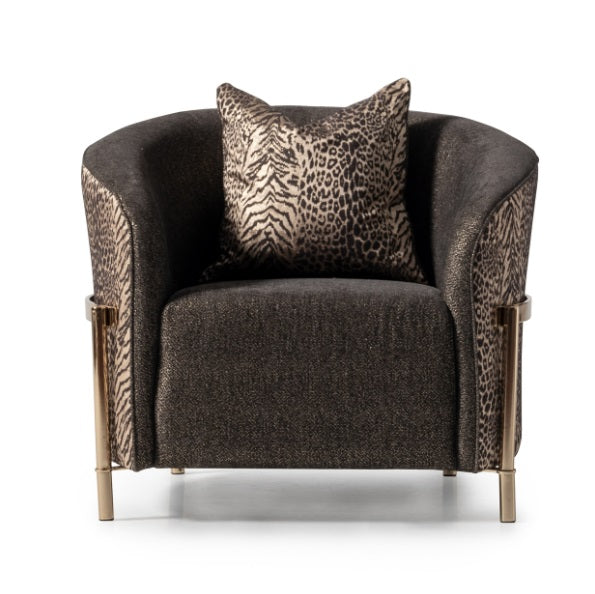 AICO Furniture Lisbon Chair in Onyx Gold - Visions in Furniture (La Mirada, CA)