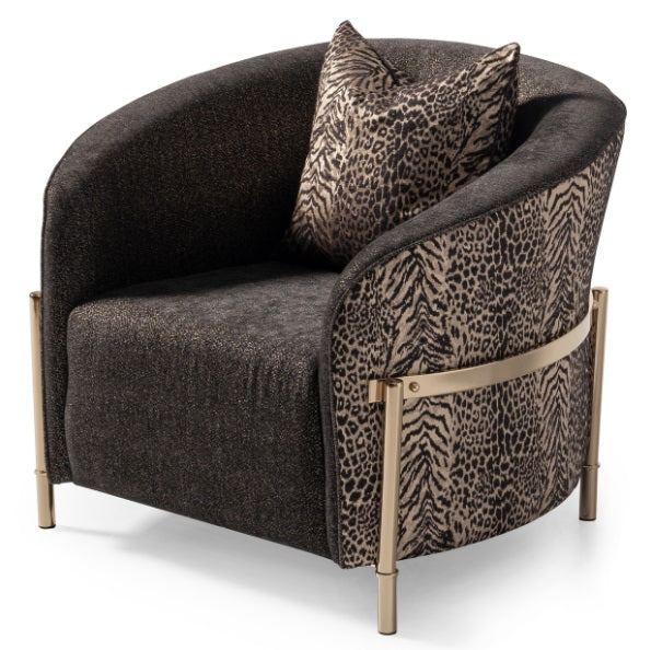 AICO Furniture Lisbon Chair in Onyx Gold - Visions in Furniture (La Mirada, CA)