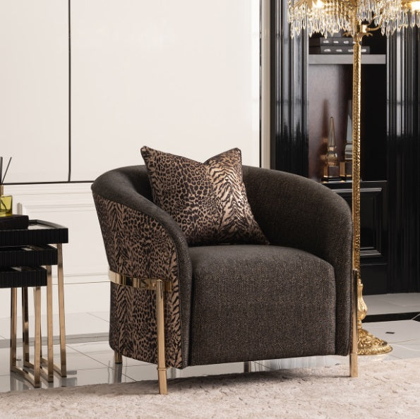 AICO Furniture Lisbon Chair in Onyx Gold - Visions in Furniture (La Mirada, CA)